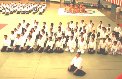 Aikido Demo (I'm in the fourth row on the left)
